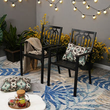 Load image into Gallery viewer, Alyah Metal Outdoor Stackable Dining Armchair (Set of 2)