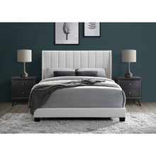 Load image into Gallery viewer, White Anthoy Herman Queen Upholstered Standard Bed