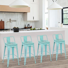 Load image into Gallery viewer, Distressed Mint Green Kaleo Counter Stool (Set of 4)