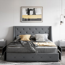 Load image into Gallery viewer, King Losada Upholstered Storage Bed with Wingback - 4 drawers