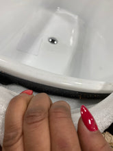 Load image into Gallery viewer, Mermaid Free Standing Acrylic Soaking Tub with Center Drain, Drain Assembly, and Overflow