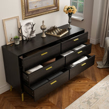 Load image into Gallery viewer, Black Safira 6 - Drawer Dresser