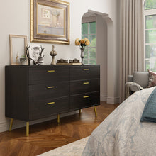 Load image into Gallery viewer, Black Safira 6 - Drawer Dresser