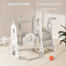 Load image into Gallery viewer, White/Gray Swing Set