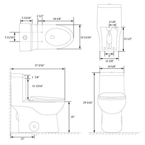 1.28 GPF Elongated One-Piece Toilet (Seat Included)