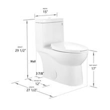 Load image into Gallery viewer, 1.28 GPF Elongated One-Piece Toilet (Seat Included)
