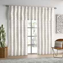 Load image into Gallery viewer, 100% Cotton Polka Dots Rod Pocket Single Curtains Panel  Ivory 405ND

