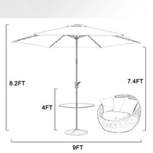 Load image into Gallery viewer, 108&#39;&#39; Lighted Market Umbrella
