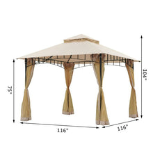 Load image into Gallery viewer, 10 Ft. W x 10 Ft. D Metal Patio Gazebo 2730AH
