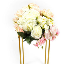 Load image into Gallery viewer, 10 Pieces Square Metal Wedding Display Flower Stand Post Holder (Gold)
