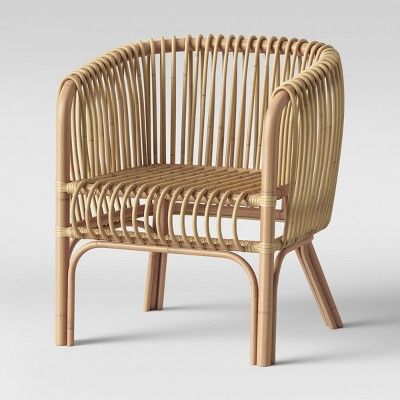 (1) Isabella Rattan Barrel Arm Chair - Opalhouse #9077