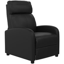 Load image into Gallery viewer, DHP Moyra Pushback Recliner in Black Faux Leather, 7727RR-OB