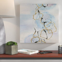 Load image into Gallery viewer, &#39;Abstract Lines on Pastel II&#39; Acrylic Painting Print on Wrapped Canvas - 431CE
