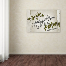Load image into Gallery viewer, &#39;Amazing Grace Floral&#39; Textual Art on Canvas #1741HW
