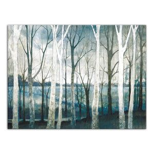 'Birch Tree Marsh' Acrylic Painting Print on Canvas 30" H x 40" W Size #1058HW