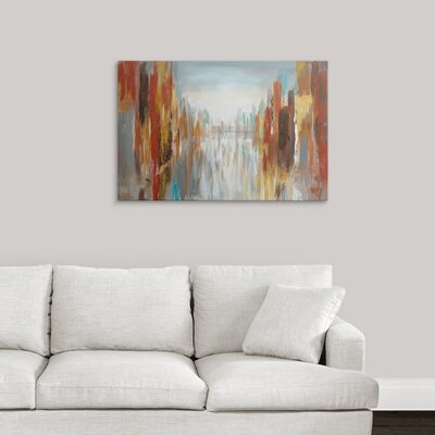 'City Shadows' Acrylic Painting Print on Wrapped Canvas - 521CE
