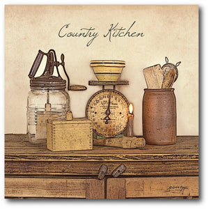 'Country Kitchen I' Graphic Art on Wrapped Canvas 16" x 16" (LW109)