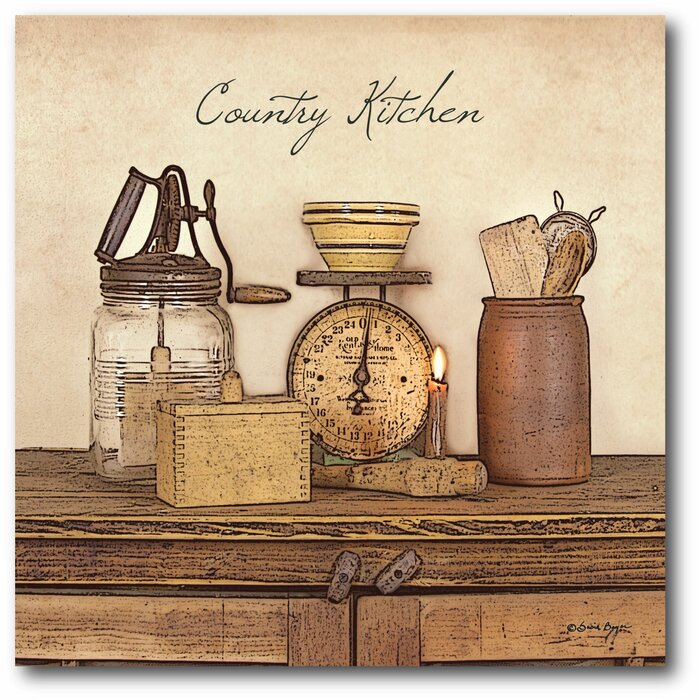 'Country Kitchen I' Graphic Art on Wrapped Canvas 16