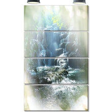Load image into Gallery viewer, &#39;Fantastic Waterfall in Mexico Jungle&#39; 4 Piece Photographic Print on Metal Set 620CDR
