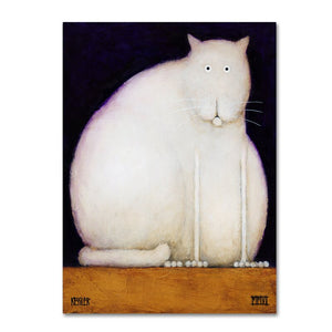 'Fat Cat' Print on Wrapped Canvas 7439