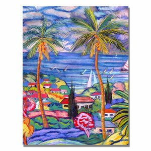 'Hawaii Wind Surf' Painting Print on Canvas 24 x 32(2495RR)