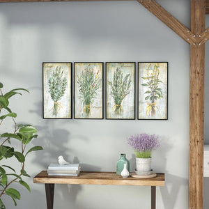 'Herbs' by Vassileva - 4 Piece Picture Frame Graphic Art Print Set on Paper #847HW