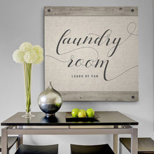 Load image into Gallery viewer, &#39;Laundry Room&#39; Textual Art Print on Canvas MR72
