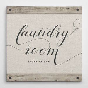 'Laundry Room' Textual Art Print on Canvas MR72