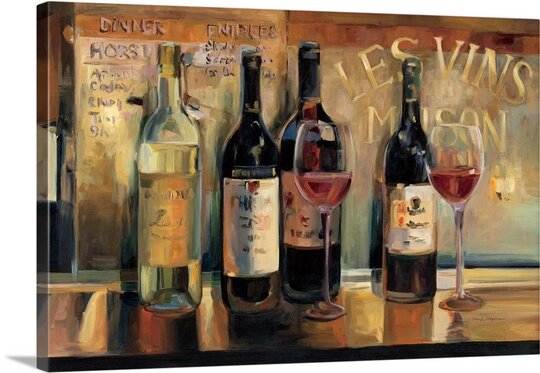 'Les Vins Maison' by Marilyn Hageman Painting Print (SB499)