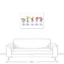 Load image into Gallery viewer, &#39;Painted Flowers in Glass Jars&#39; Watercolor Painting Print 7399
