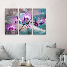 Load image into Gallery viewer, 'Painted Petals XIX' - 3 Piece Wrapped Canvas Print Set 990CDR