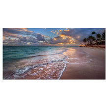 Load image into Gallery viewer, &#39;Palm Trees on Clear Sandy Beach&#39; Photographic Print on Wrapped Canvas 28&quot; H x 60&quot; W  #2097HW
