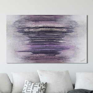 'Purple Woods' Acrylic Painting Print on Canvas 18" H x 30" W x 1" D