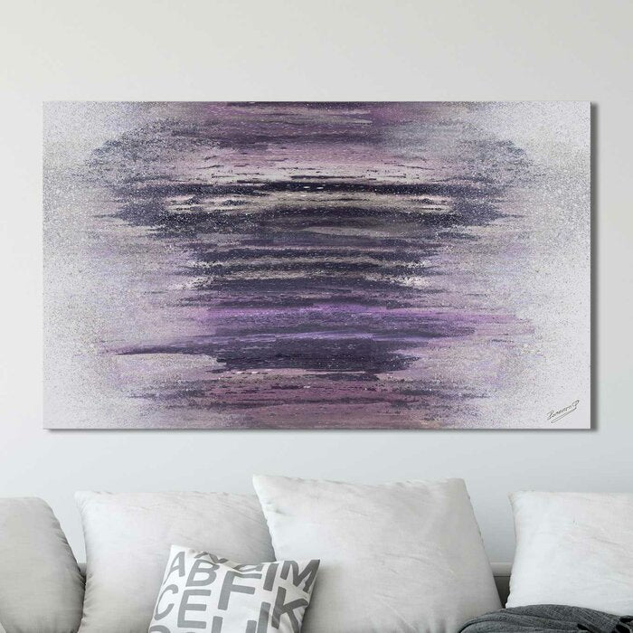 'Purple Woods' Acrylic Painting Print on Canvas 18