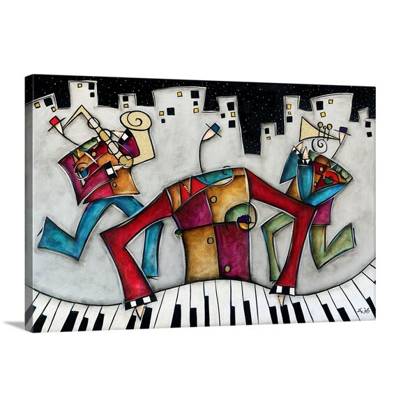 'Silver City Jazz' by Eric Waugh Graphic Art Print #2338HW