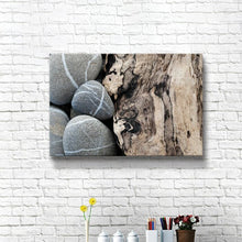 Load image into Gallery viewer, &#39;Stone and Driftwood&#39; Photographic Print on Canvas #AD294
