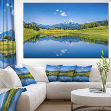 Load image into Gallery viewer, &#39;Summer with Clear Mountain Lake&#39; Photographic Print on Wrapped Canvas *AS IS #1423HW
