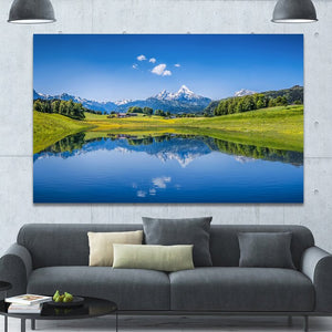 'Summer with Clear Mountain Lake' Photographic Print on Wrapped Canvas *AS IS #1423HW