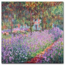Load image into Gallery viewer, &#39;The Artist&#39;s Garden at Giverny&#39; by Claude Monet Painting Print on Wrapped Canvas 7445
