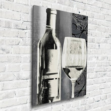 Load image into Gallery viewer, &#39;Wine Night&#39; Graphic Art Print on Canvas 30&quot; x 20&quot; x .5&quot;  #9928
