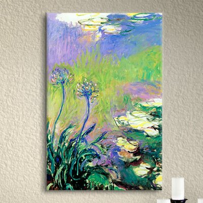 ''Agapanthus'' by Claude Monet Painting Print on Canvas 576CDR