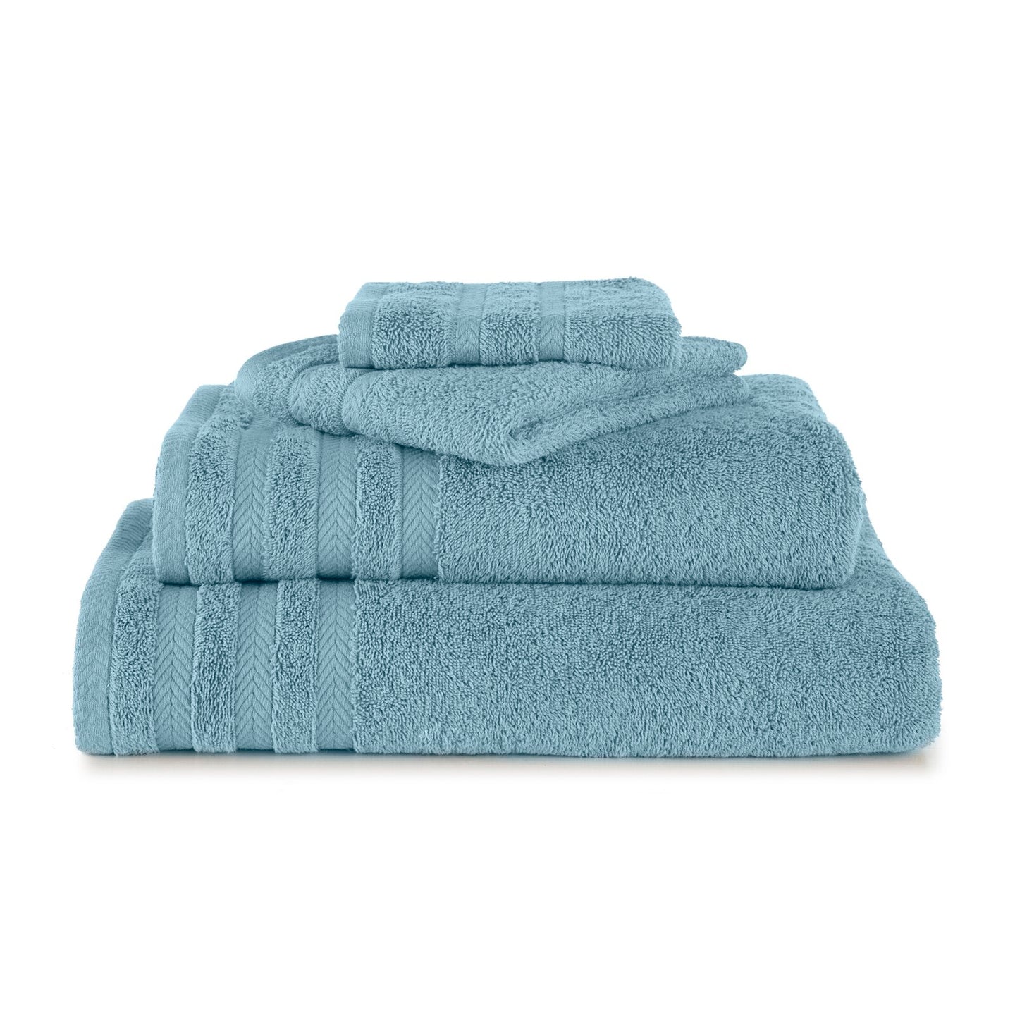 Egyptian-Quality Cotton Towel Set- set of 4Aquamarine #29ha