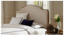 Load image into Gallery viewer, Calvados Metal and Sand Upholstered Headboard, Natural Oak, King 7288RR-OB