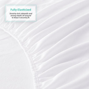 100% Waterproof Mattress Protector - Premium Cotton Terry Bed Cover - Hypoallergenic Mattress Cover - Fitts Mattresses Up to 18 inch, King