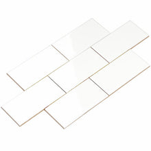 Load image into Gallery viewer, 3" x 6" Ceramic Subway Wall & Floor Tile, White #2404HW