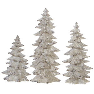 *AS IS* White 2 Piece Snowcovered Tree Set #AD68