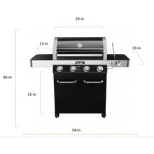 Load image into Gallery viewer, 4-Burner Propane Gas Grill with Side Burner #AD34