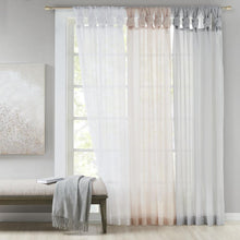 Load image into Gallery viewer, 100% Polyester Twisted Tab Voile Sheer Window Pair 50&quot; x 63&quot; (SET OF 2)

