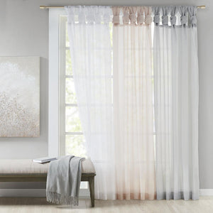 100% Polyester Twisted Tab Voile Sheer Window Pair 50" x 63" (SET OF 2)