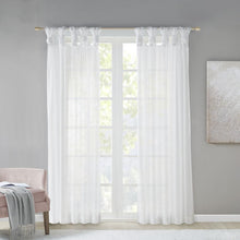 Load image into Gallery viewer, 100% Polyester Twisted Tab Voile Sheer Window Pair 50&quot; x 63&quot; (SET OF 2)
